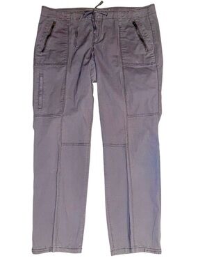 Ann Taylor LOFT Gray Zipper Pockets Cargo Utility Ankle Pants Size 8